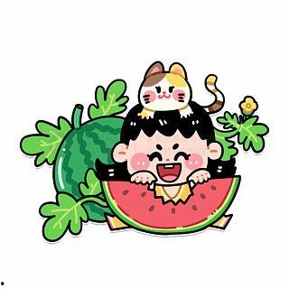 网络吃瓜图片卡通,卡通版趣味解读  第2张